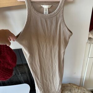H&M Light Brown Ribbed Tank Top